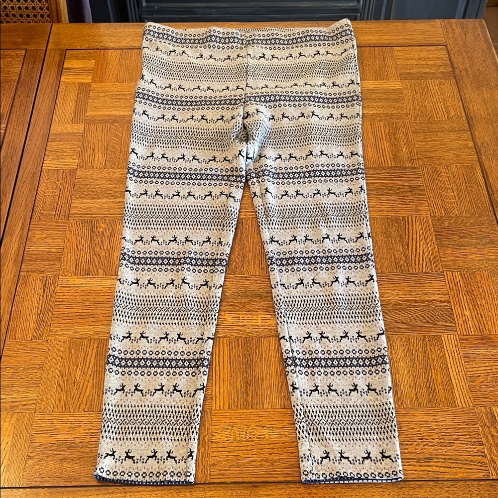 Free People Reindeer Fair Isle Nordic Lounge Leggings Large